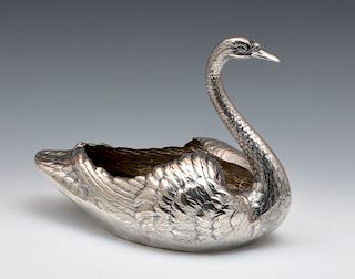 Gorham sterling silver swan bowl
