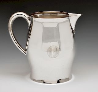 Spaulding & Co sterling silver Paul Revere style pitcher