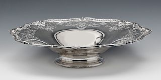 Graff, Washbourne & Dunn sterling silver footed tray