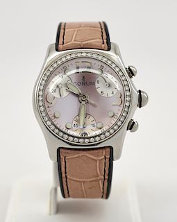 Corum Bubble Chronograph wristwatch with diamond bezel