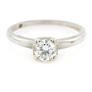 14k White gold 0.50ct diamond solitaire ring