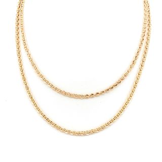 14k Yellow gold chain, clasp signed "Monet," 41.2g