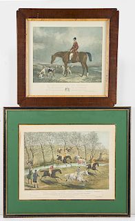 Two colored English sporting engravings