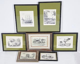 Grouping of Willard Cox San Francisco prints