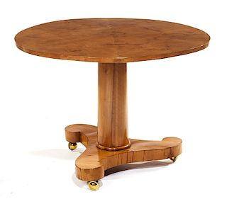 Italian neoclassical style fruitwood center table