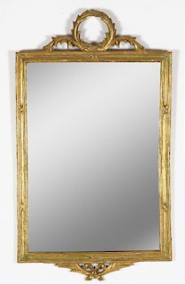 Neoclassical style giltwood mirror