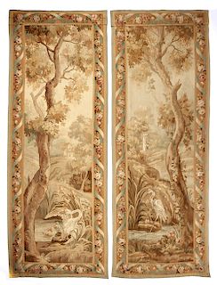 Pair of Aubusson tapestry panels