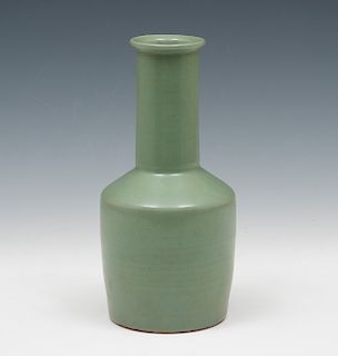 Fine Lungchuan Celadon Kinuta Vase