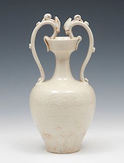 Rare Ding Ware Dragon-Handled Amphora