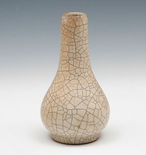 Crackle Glazed Pear-Shaped Vase