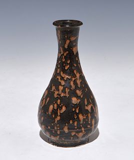 Rare Jizhou Tortoise Shell Glazed Yuhuchuan Vase