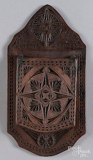 Chip carved hanging wall box