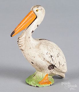 Cast iron pelican still bank