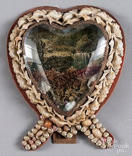 Sailor's shell heart diorama