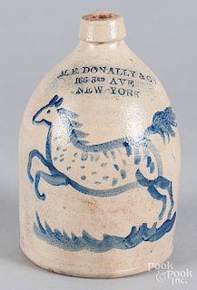 M. E. Donally & Co. New York stoneware jug