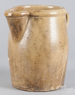 Oversized stoneware pitcher