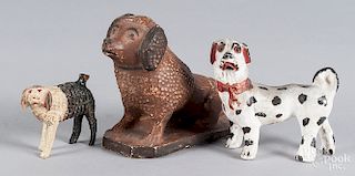 Two chalkware dogs