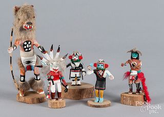 Five Kachina dolls