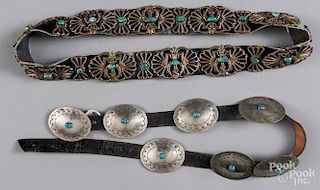Two Native American Indian belts