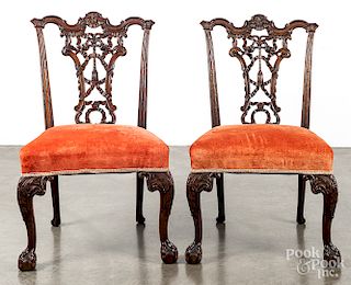 Pair of Centennial Chippendale dining chairs