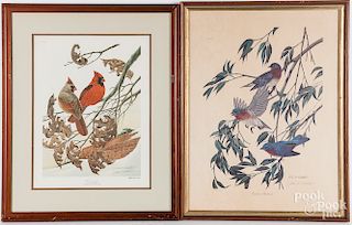 Two signed bird lithographs by John Ruthven