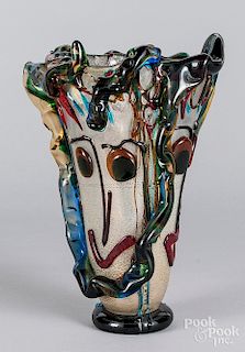Strumeier Family Murano art glass vase