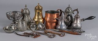 Group of miscellaneous metalwares