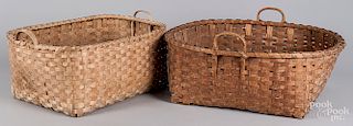 Two splint gathering baskets