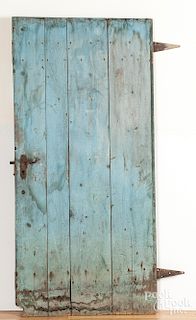 Primitive painted pine shed door