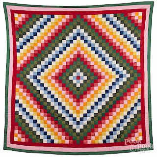 Trip around the world patchwork quilt