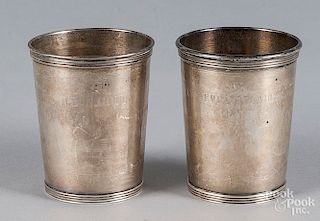 Two Alvin sterling silver cups