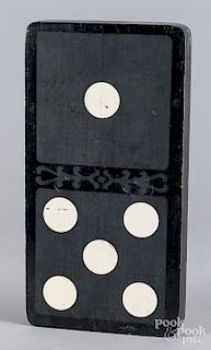 Large oversized painted domino