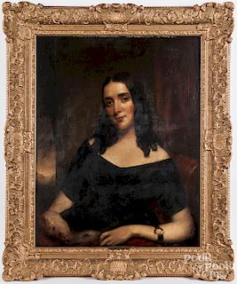 John Neagle oil on canvas portrait of a woman