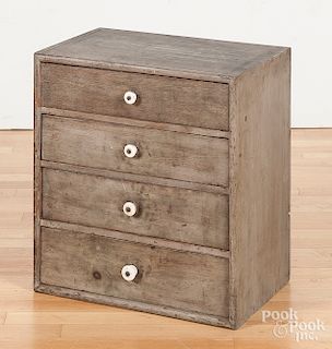 Painted pine countertop storage cabinet