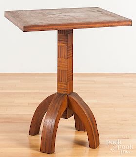 Parquetry inlaid side table