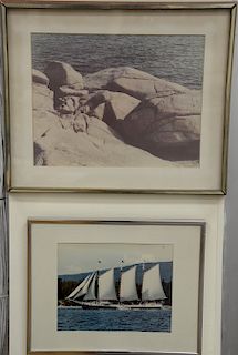 Ten framed photographs of various properties and landscapes, some owned by Peggy and David Rockefeller.