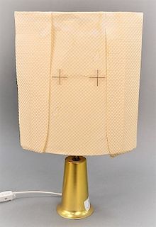 Nayland W. Blake (b. 1960), mixed media, table lamp sculpture, "Headlight", executed in 1993. 18" x 12"