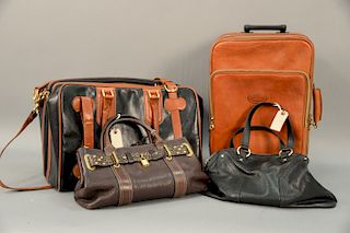 Four piece lot to include Mancini travel bag (ht. 13in., wd. 19in., dp. 13in.) Tangaroa travel bag (ht. 19 1/2in., wd. 12 1/2in., dp...