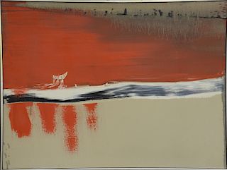 Francois Arnal (1924-2012), oil on canvas, "Wild Cat Cruise", signed, titled and dated on verso: Wild Cat Cruise San Fransico 1961 A...