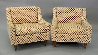 Pair of club chairs, attributed to Kent Coffey.