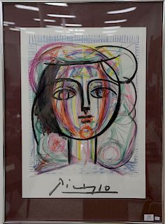 Pablo Picasso poster/lithograph, Collection of Marina Picasso, numbered in pencil: 250/1,000, sight size: 28" x 20".