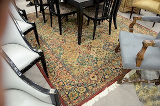 Three Oriental style carpets, machine made. 8' x 9'5", 5'7" x 8', 7'8" x 10'9"