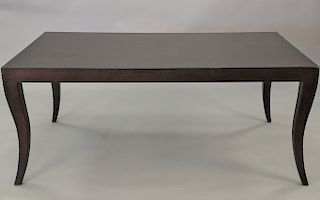 Contemporary dining table. ht. 30in., top: 72" x 40"