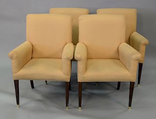 Set of four Millings Road by Baker upholstered armchairs. ht. 39in.
