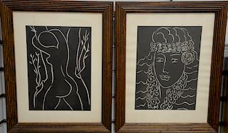 Set of six Matisse book illustrations, linoleum linocut, "Pasiphae: Chant de Minos", sight size: 12 1/2" x 9 1/2".
