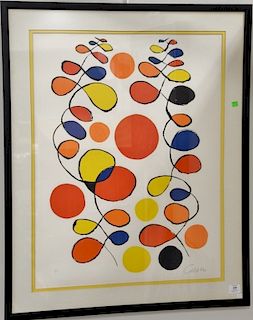 Alexander Calder (1898-1976), color lithograph, Variations II, marked lower right: Calder, marked lower left: E.A., sight size: 31" ...