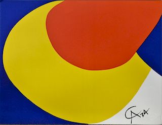 Alexander Calder (1898-1976), lithograph, "Constellation", 1974, commissioned by Braniff Airlines, from the "Flying Colors Collectio...