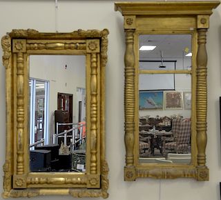 Two Federal gilt mirrors, 38 1/2" x 25 1/2" and 42" x 24 1/2" (frames as is).