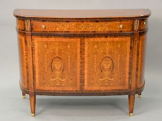 Contemporary inlaid Continental style cabinet. ht. 39 1/2in., wd. 55in., dp. 22in.