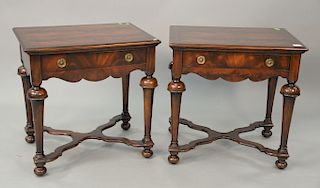 Pair of Drexel Heritage William and Mary style tables. ht. 28in., top: 20" x 28"